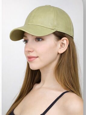 Genuine Leather Hat | Real Leather Baseball Cap Sports Visor Adjustable